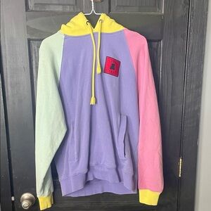 Teddy Fresh Colorblock Hoodie - Purple, Pink, Yellow, Green